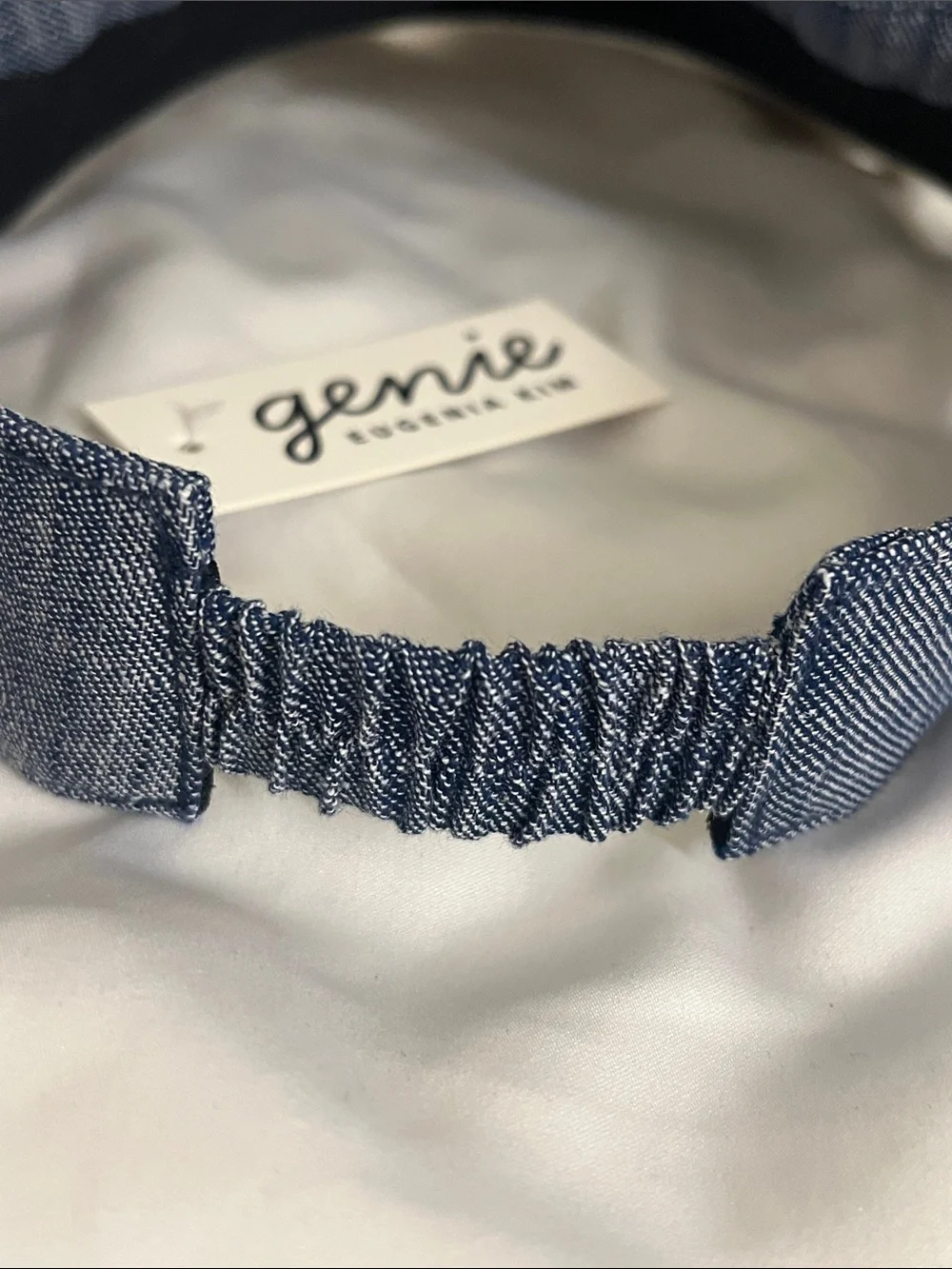 Blue Denim and White Visor